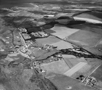 Turnberry, general view, showing Turnberry Hotel and Maidens Road.  Oblique aerial photograph taken facing north-east.