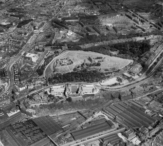 Edinburgh, general view, showing Calton Hill and Leith Walk.  Oblique aerial photograph taken facing north.