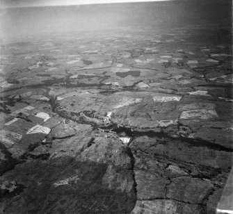 Tongland, general view, showing Tongland Dam and River Dee.  Oblique aerial photograph taken facing west.