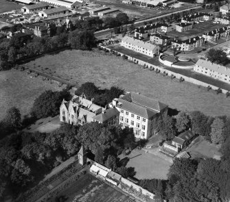 St Margaret's Convent, Renfrew Road, Paisley.  Oblique aerial photograph taken facing north.