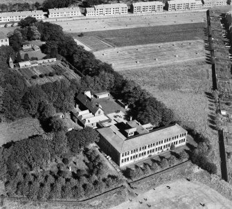 St Margaret's Convent School, Renfrew Road, Paisley.  Oblique aerial photograph taken facing north-east.