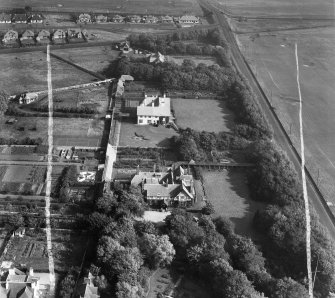 Piersland, Craigend Road, Troon.  Oblique aerial photograph taken facing east.  This image has been produced from a crop marked negative.