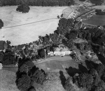 Montgomerie House, Tarbolton.  Oblique aerial photograph taken facing east. 