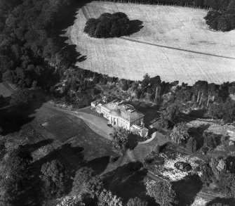 Montgomerie House, Tarbolton.  Oblique aerial photograph taken facing north. 