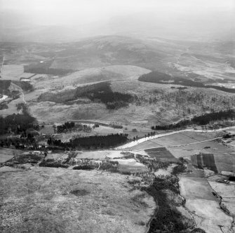 Craig Gowan and Balmoral Castle, Balmoral Estate.  Oblique aerial photograph taken facing south.
