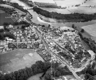Coldstream, general view, showing High Street and Coldstream Bridge.  Oblique aerial photograph taken facing east.
