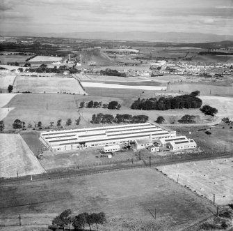 Telegraph Condenser Co. Ltd. Whiteside Works, Bathgate.  Oblique aerial photograph taken facing north.