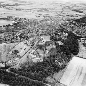 General view of Stirling showing Stirling Castle and Upper Bridge Street.  Oblique aerial photograph taken facing south-east.
