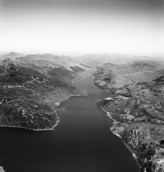 Loch Long, general view, showing Meall Daraich and Glen Mallan.  Oblique aerial photograph taken facing north.