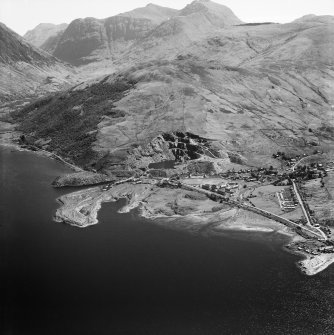 Ballachulish and Stob Coire nan Lochan.  Oblique aerial photograph taken facing east.