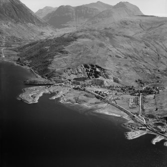 Ballachulish and Stob Coire nan Lochan.  Oblique aerial photograph taken facing east.