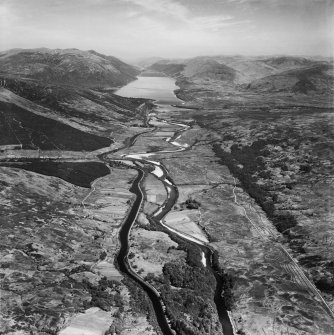 Caledonian Canal and River Lochy.  Oblique aerial photograph taken facing north-east.