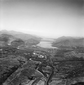 Caledonian Canal and River Lochy.  Oblique aerial photograph taken facing south-west.