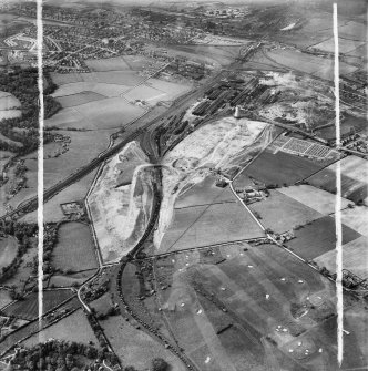 Clydesdale, general view, showing Stewarts and Lloyds Ltd. Clydesdale Steel and Tube Works, Clydesdale Street and Colville Park Golf Course.  Oblique aerial photograph taken facing north.  This image has been produced from a crop marked negative.