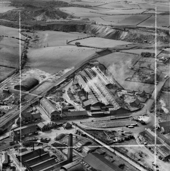 Stewarts and Lloyds Ltd. Works, Waverley Street, Coatbridge.  Oblique aerial photograph taken facing north-west.  This image has been produced from a crop marked negative.