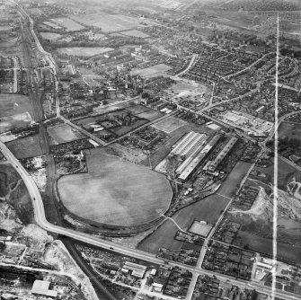 Glasgow, general view, showing Stewarts and Lloyds Ltd. Tollcross Tube Works, Tollcross Road and Easterhill Street.  Oblique aerial photograph taken facing north.  This image has been produced from a crop marked negative.