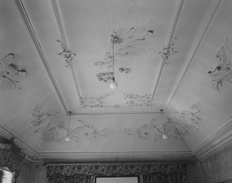 Drawing room, detail of ceiling plaster work.
