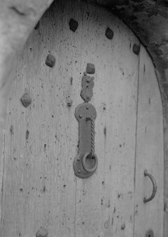Detail of tirling pin on doorway.