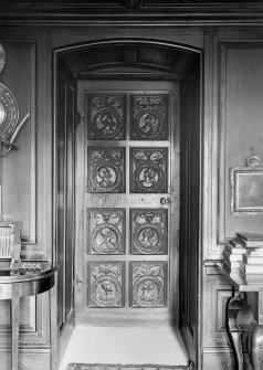 Detail of panelled door, 17th century