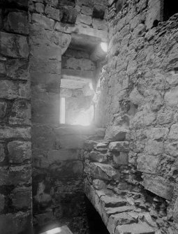 Interior of SE tower over postern.