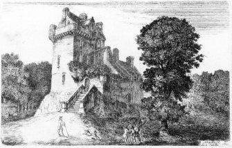 Engraving of castle
Inscribed: Newark , Lord Cassillis