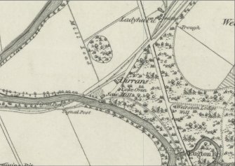 Mill depicted on the 1st edition of the OS 6-inch map (Ayrshire, 1860, sheet xvi)