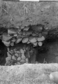 Newstead, Roman forts and temporary camps.
Excavation photograph, I A Richmond
Antonine foundation, Flavian II foundation, Flavian I sleeper-trench