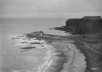 General view of Auchmithie harbour from W.
