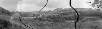 Panoramic view of Kirkfieldbank from Lanark.