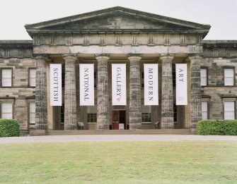View of portico from east