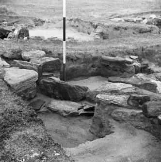 View of Bruach Ban showing excavations
