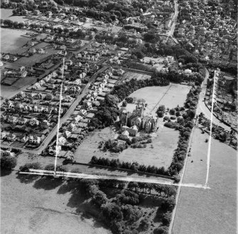 Bearsden, general view, showing Schaw Convalescent Home, Drymen Road and Edgehill Road.  Oblique aerial photograph taken facing south-east.  This image has been produced from a crop marked negative.