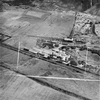 Fisons Ltd. Works, Broxburn.  Oblique aerial photograph taken facing south.  This image has been produced from a crop marked negative.