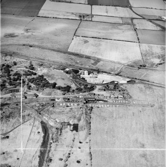 Fisons Ltd. Works, Broxburn.  Oblique aerial photograph taken facing north.  This image has been produced from a crop marked negative.