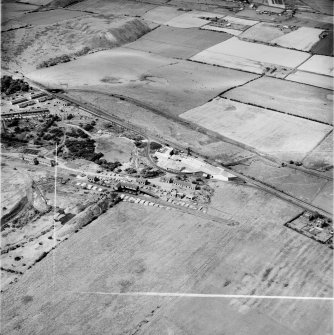 Fisons Ltd. Works, Broxburn.  Oblique aerial photograph taken facing north-west.  This image has been produced from a crop marked negative.