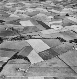 Boyndie, general view, showing Ladysbridge Hospital and Ladysbridge Station.  Oblique aerial photograph taken facing south.
