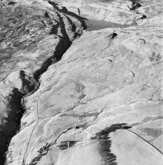 Greenside Reservoir and Loch Humphrey Burn, Kilpatrick Hills.  Oblique aerial photograph taken facing north-west.