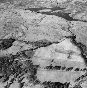 Cochno and Jaw Reservoir, Kilpatrick Hills.  Oblique aerial photograph taken facing north. 