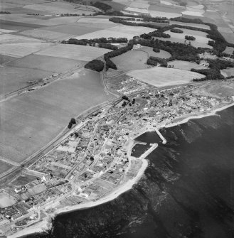 Johnshaven, general view.  Oblique aerial photograph taken facing north.