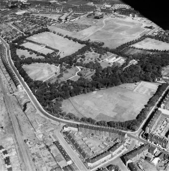 Tollcross Park, Glasgow.  Oblique aerial photograph taken facing north.
