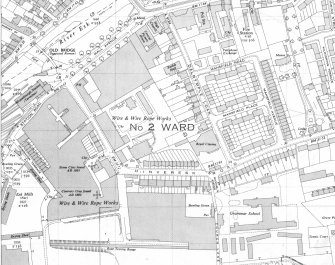 Extract of OS plan NT3472 at 1:2500 scale. First published in 1950, republished with modified grid reference system in 1955.