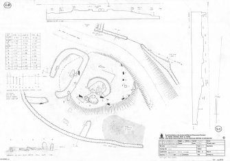 RCAHMS survey drawing: Plan, elevation and sections of Colmeallie stone circle