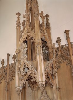 Interior. Chapel. Detail of pulpit canopy