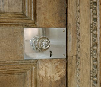 Interior. Council room. Detail of door handle
