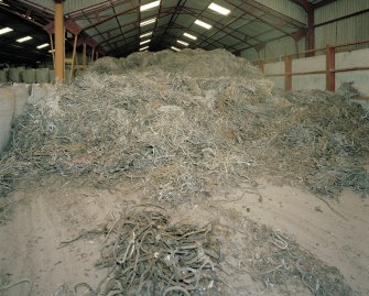 View from SW in Weed Store, showing stocks of Laminaria Hyperborea, a seaweed from the Outer Hebrides and Ireland

