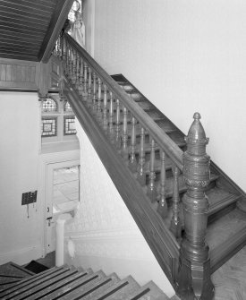 Interior, view of main staircase at ground floor level