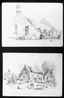 Drawings and general views of church.