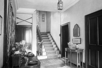 Murrayfield House, interior.
View of hall and staircase.
