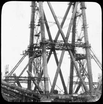 Detailed view of construction on a central section of one of the erections.
Lantern slide.