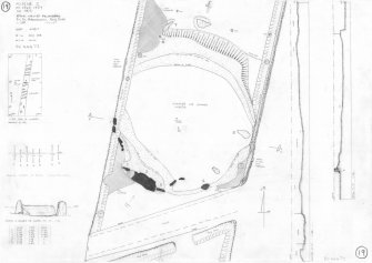 400dpi scan of site plan DC44472 - Plan, elevation and sections of Old Keig Stone Circle